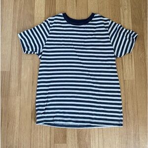 WONDER NATION Grey Stripped Cotton Blend Boys T-shirt Size L (10-12)